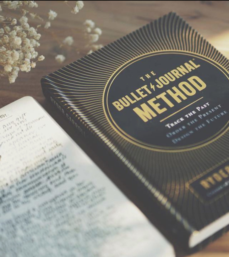 bullet journal in lifestyle setting