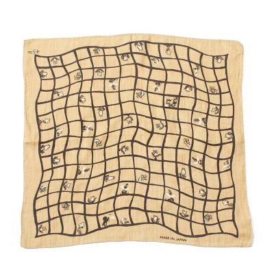 cotton bandana in nude colours and checks