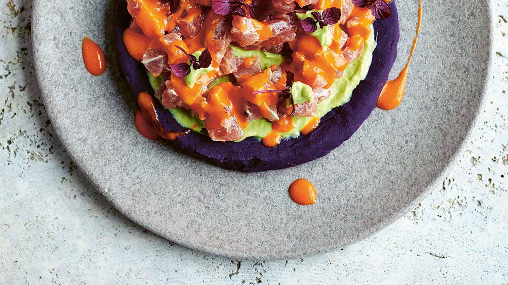 A plate of raw cerviche