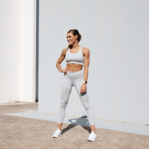 fitness influencer and sweat app trainer Kelsey Wells discusses body image and motherhood